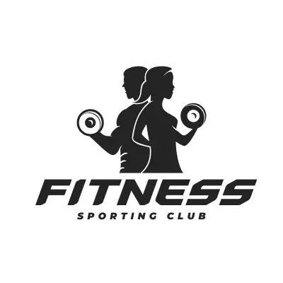 Effective Service for Organic Instagram Promotion and Strategic Ads 11 Fitness logo featuring silhouettes of a man and woman lifting dumbbells, with the text "FITNESS SPORTING CLUB".